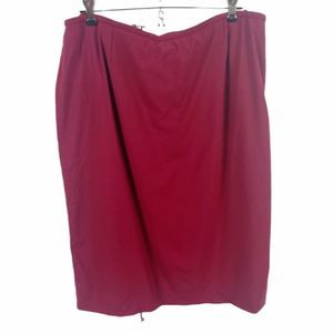 Armani Collezioni Red Pencil Skirt Size 14
